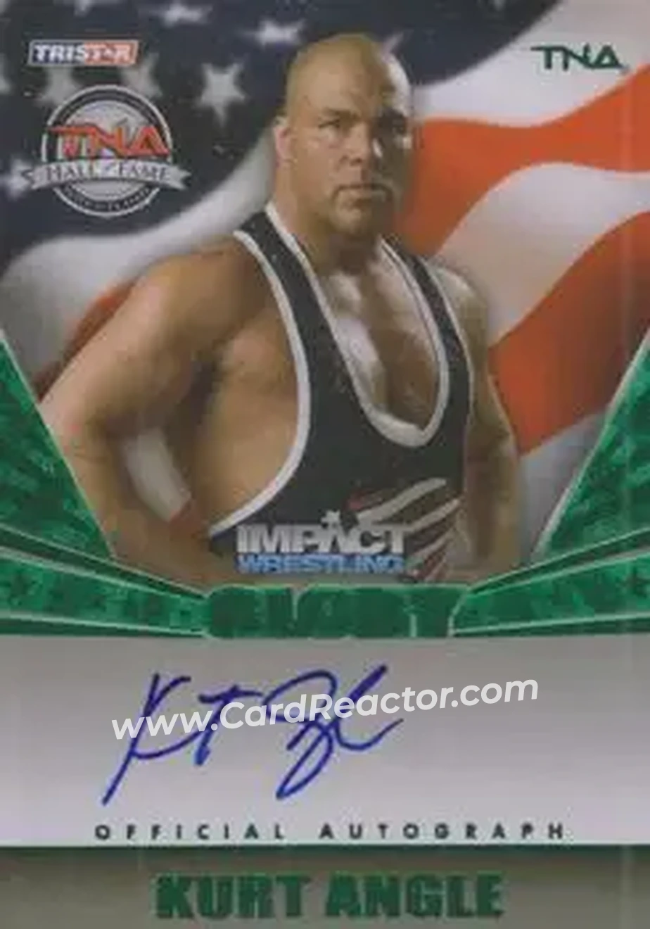 2013 TriStar TNA Impact Glory - On-Card Autographs Green #G-KA - Kurt Angle - Front