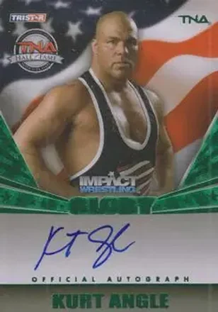 2013 TriStar TNA Impact Glory - On-Card Autographs Green #G-KA - Kurt Angle