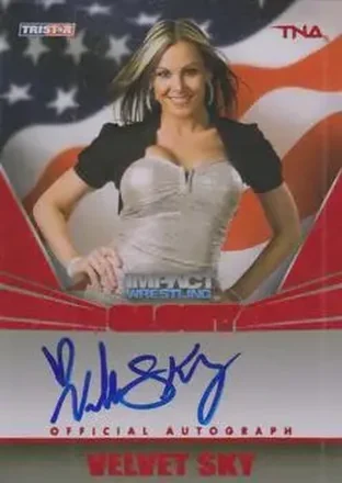 2013 TriStar TNA Impact Glory - On-Card Autographs Red #G-VS - Velvet Sky