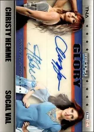 2013 TriStar TNA Impact Glory #21 Dual Autographs Gold Christy Hemme - SoCal Val AU, SN99