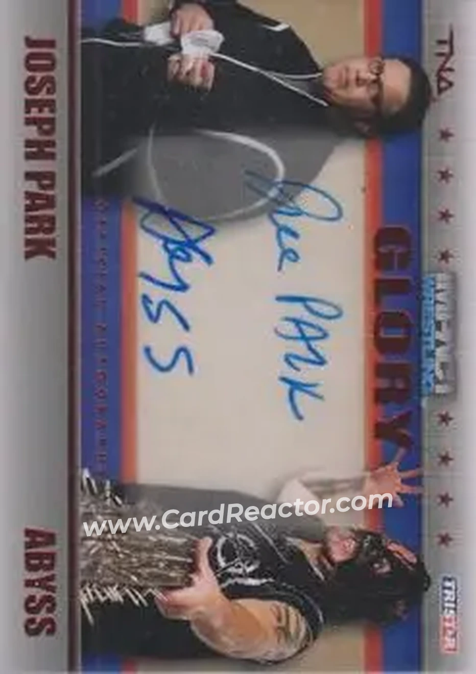 2013 TriStar TNA Impact Glory - Dual Autographs Red #4 - Abyss - Front 2013 TriStar TNA Impact Glory - Dual Autographs Red #4 - Abyss - Front