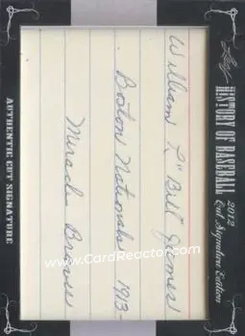 2012 Leaf Cut Signature History of Baseball #NNO - Bill James - Front