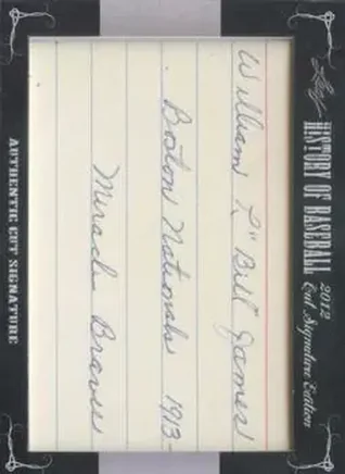 2012 Leaf Cut Signature History of Baseball #NNO - Bill James