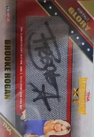 2013 TriStar TNA Impact Glory #MBH Mat Relic Autographs Gold Brooke Hogan
