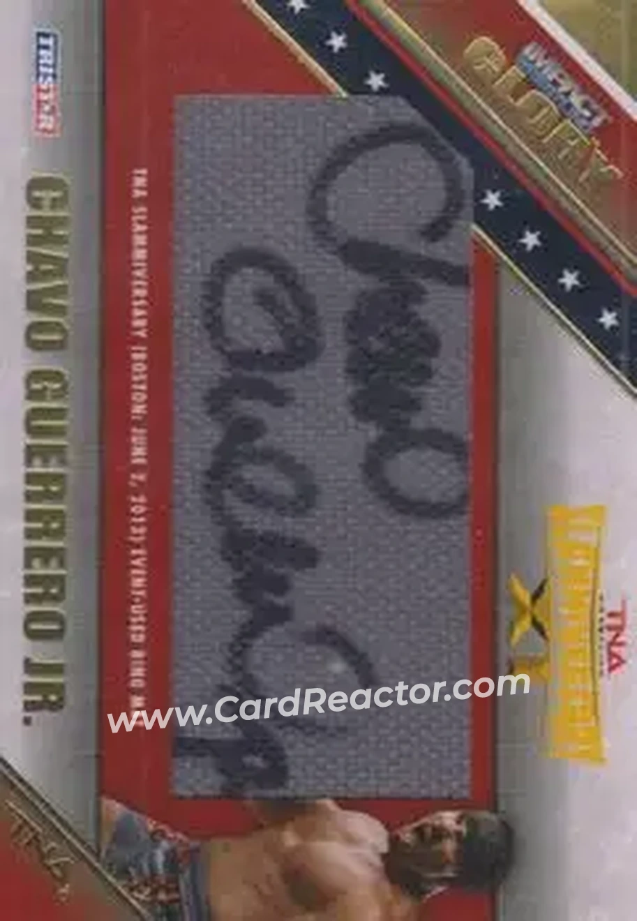 2013 TriStar TNA Impact Glory - Mat Relic Autographs Gold #MCG - Chavo Guerrero Jr.