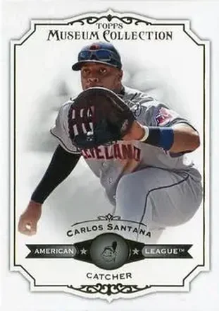 2012 Topps Museum Collection #3 - Carlos Santana - Cleveland Indians