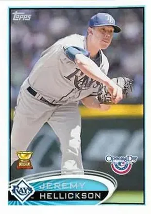 2012 Topps Opening Day #15 - Jeremy Hellickson - Tampa Bay Rays