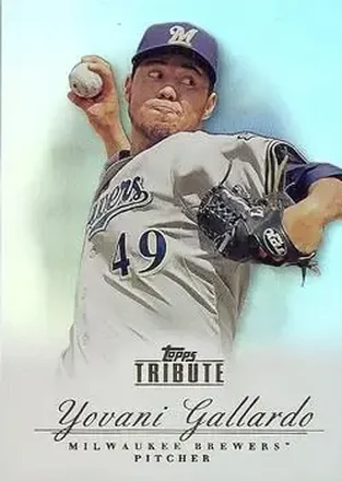 2012 Topps Tribute #21 - Yovani Gallardo - Milwaukee Brewers