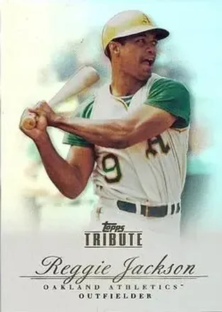 2012 Topps Tribute #34 - Reggie Jackson (b.1946 OF) - Oakland Athletics
