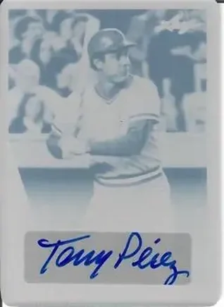 2012 Leaf Memories - Autographs Printing Plates Cyan #TP1 - Tony Pérez