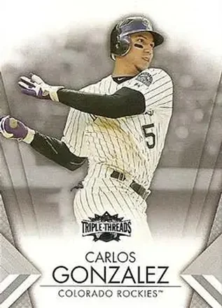 2012 Topps Triple Threads #2 - Carlos Gonzalez - Colorado Rockies