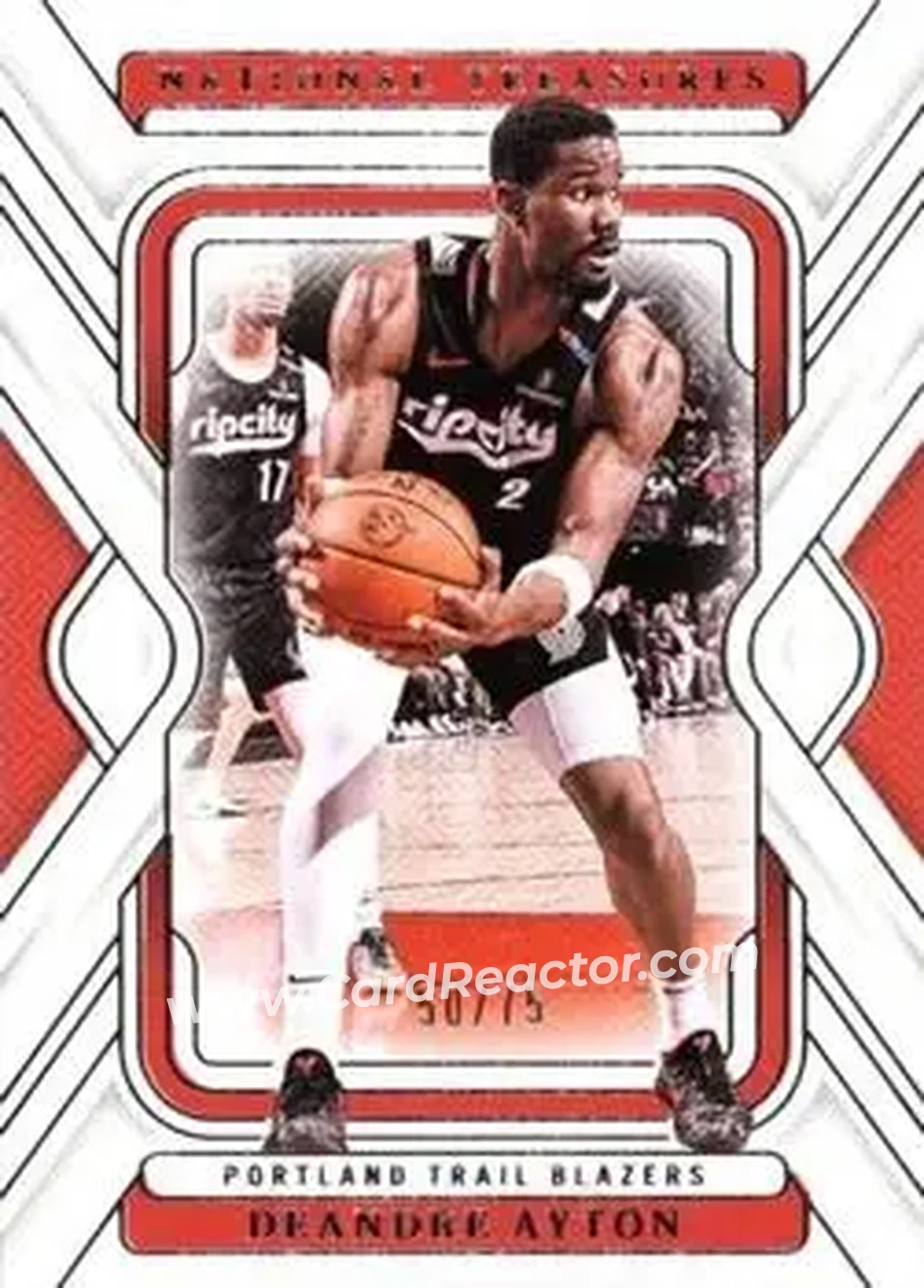 2024-25 Panini National Treasures #15 - Deandre Ayton - Portland Trail Blazers - Front