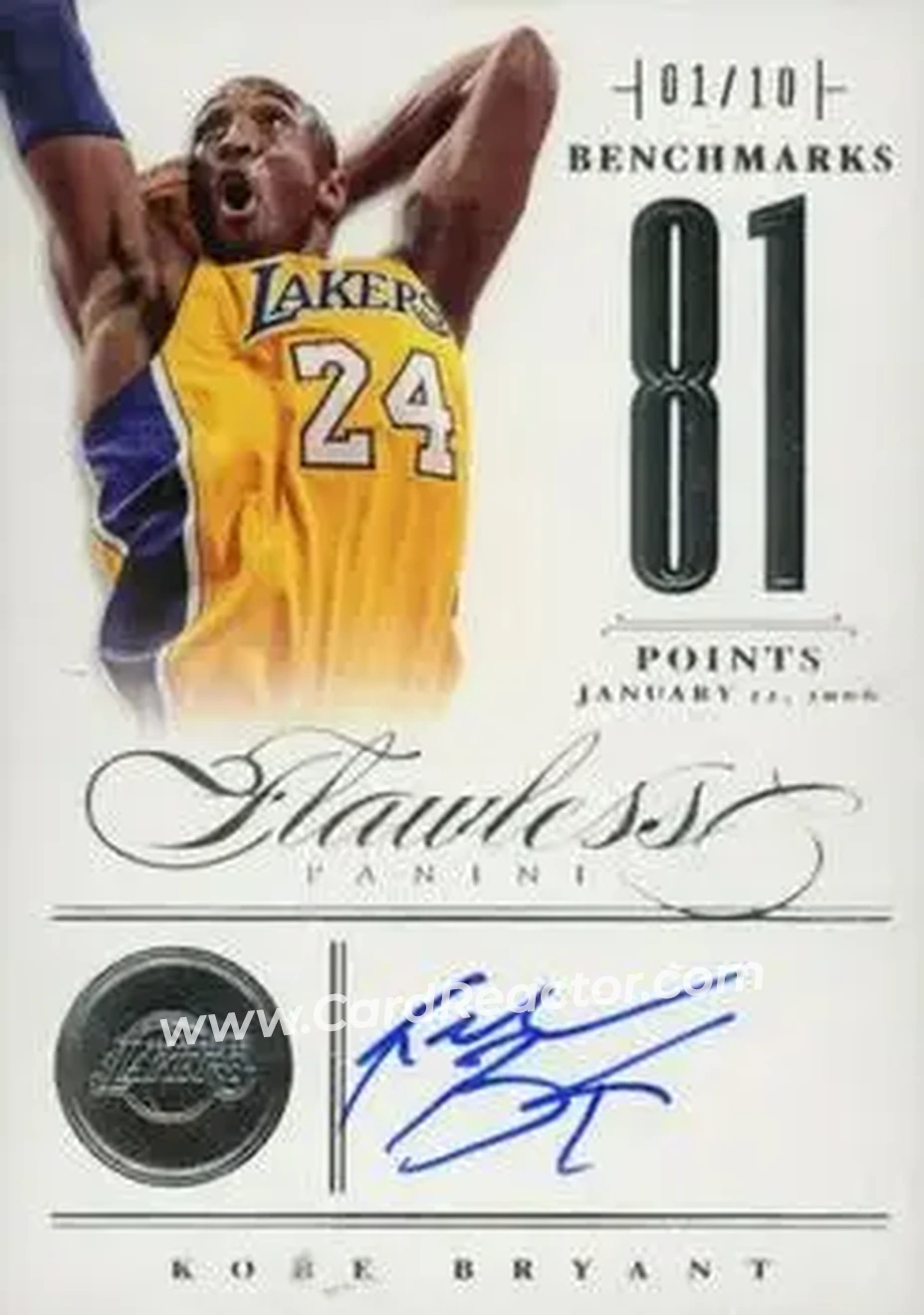 2012-13 Panini Flawless - BenchMarks #12 - Kobe Bryant - Los Angeles Lakers - Front