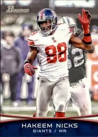 2012 Bowman #3 - Hakeem Nicks - New York Giants