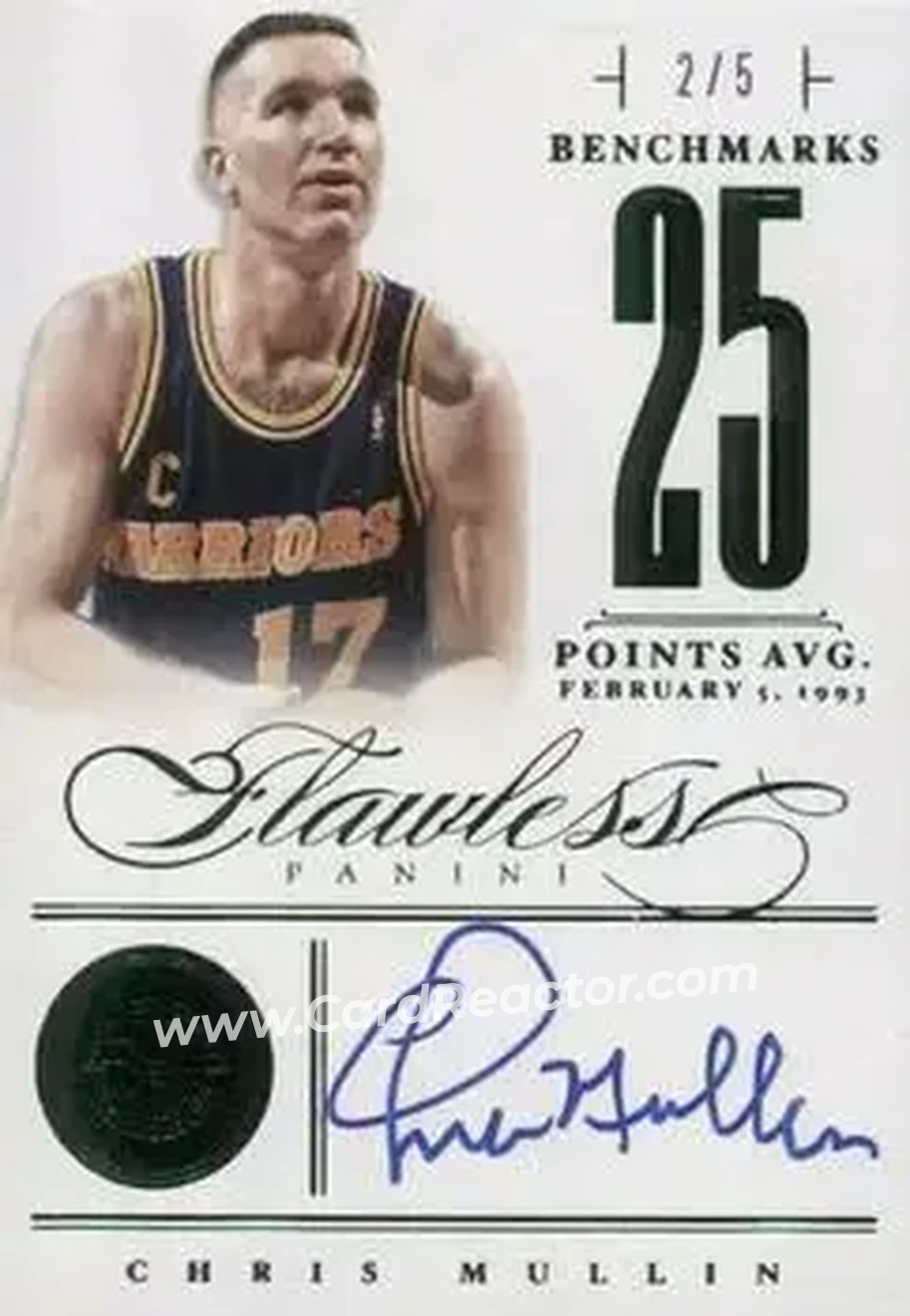 2012-13 Panini Flawless - BenchMarks Emerald #37 - Chris Mullin - Golden State Warriors - Front