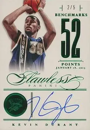 2012-13 Panini Flawless - BenchMarks Emerald #38 - Kevin Durant - Oklahoma City Thunder