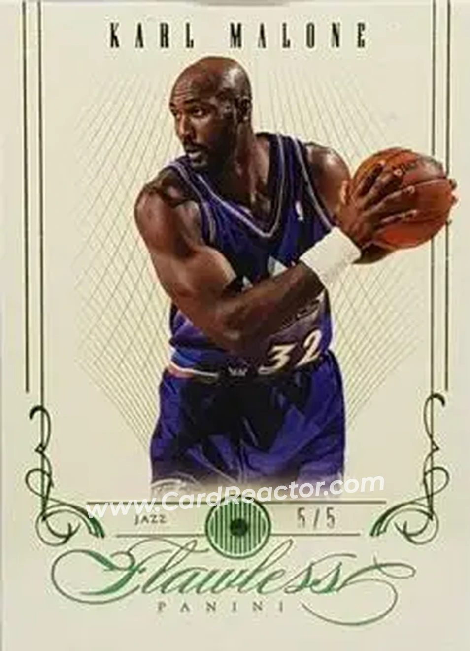 2012-13 Panini Flawless - Emerald #89 - Karl Malone - Utah Jazz - Front