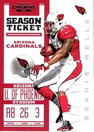 2012 Panini Contenders #3 - Beanie Wells - Arizona Cardinals