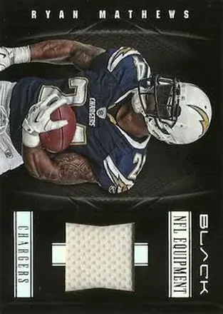 2012 Panini Black - NFL Equipment #42 - Ryan Mathews - San Diego Chargers