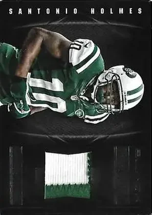 2012 Panini Black - NFL Equipment Prime #13 - Santonio Holmes - New York Jets