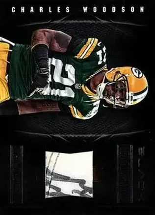 2012 Panini Black - NFL Equipment Prime #18 - Charles Woodson - Green Bay Packers