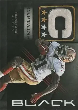 2012 Panini Black - Captains #19 - Frank Gore - San Francisco 49ers