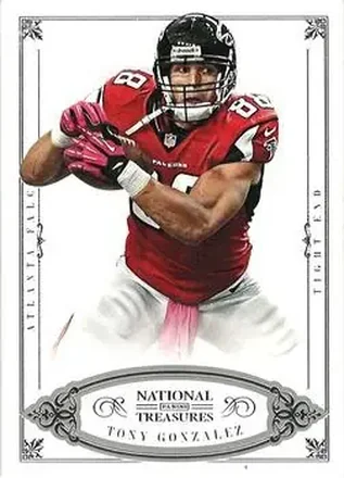 2012 Panini National Treasures #19 - Tony Gonzalez - Atlanta Falcons