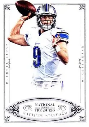 2012 Panini National Treasures #21 - Matthew Stafford - Detroit Lions
