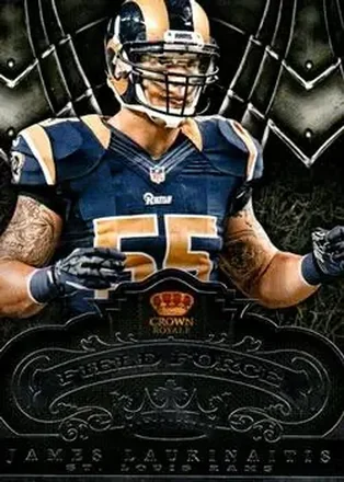 2012 Panini Crown Royale - Field Force #24 - James Laurinaitis - St. Louis Rams