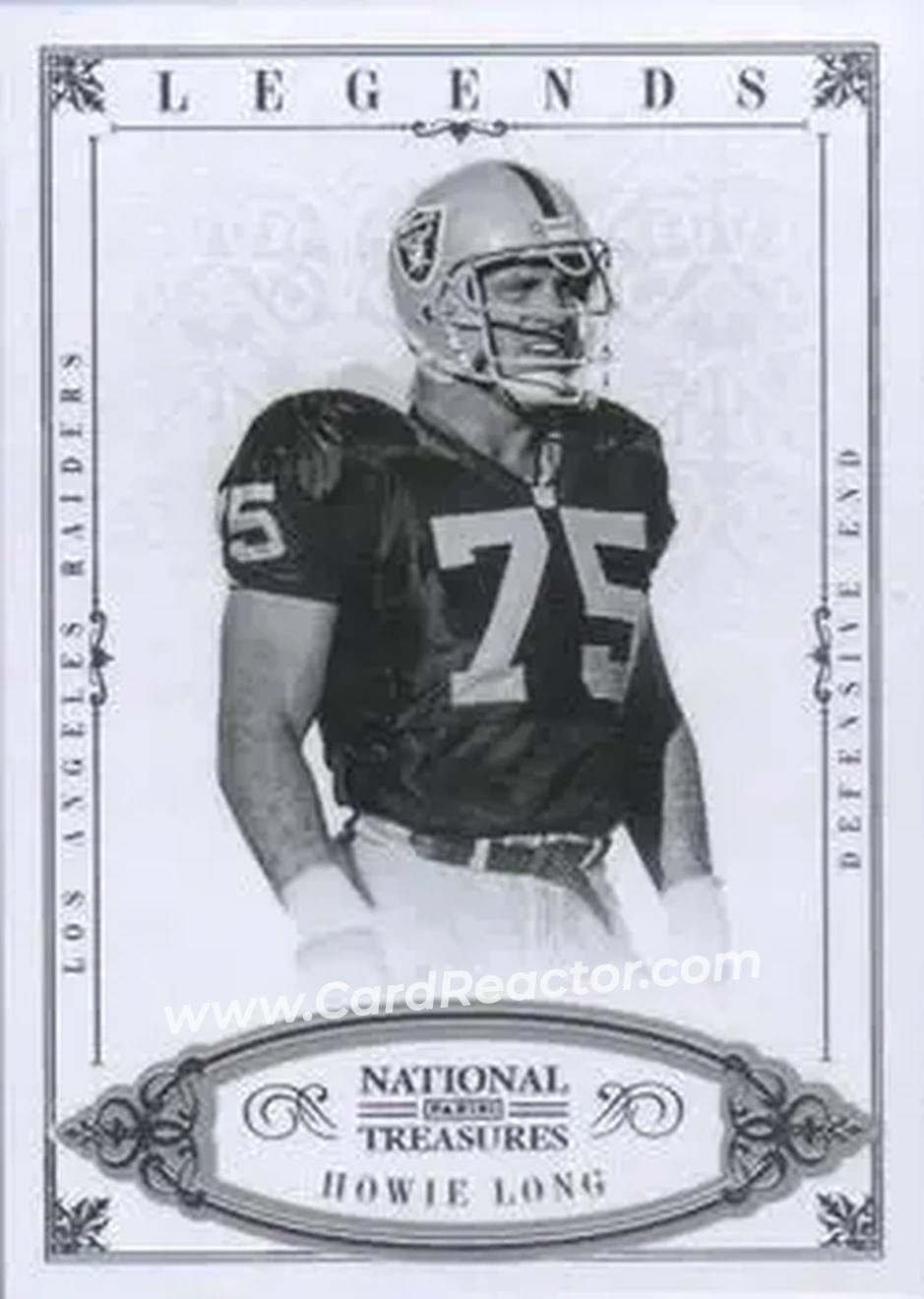 2012 Panini National Treasures #141 - Howie Long - Los Angeles Raiders - Front