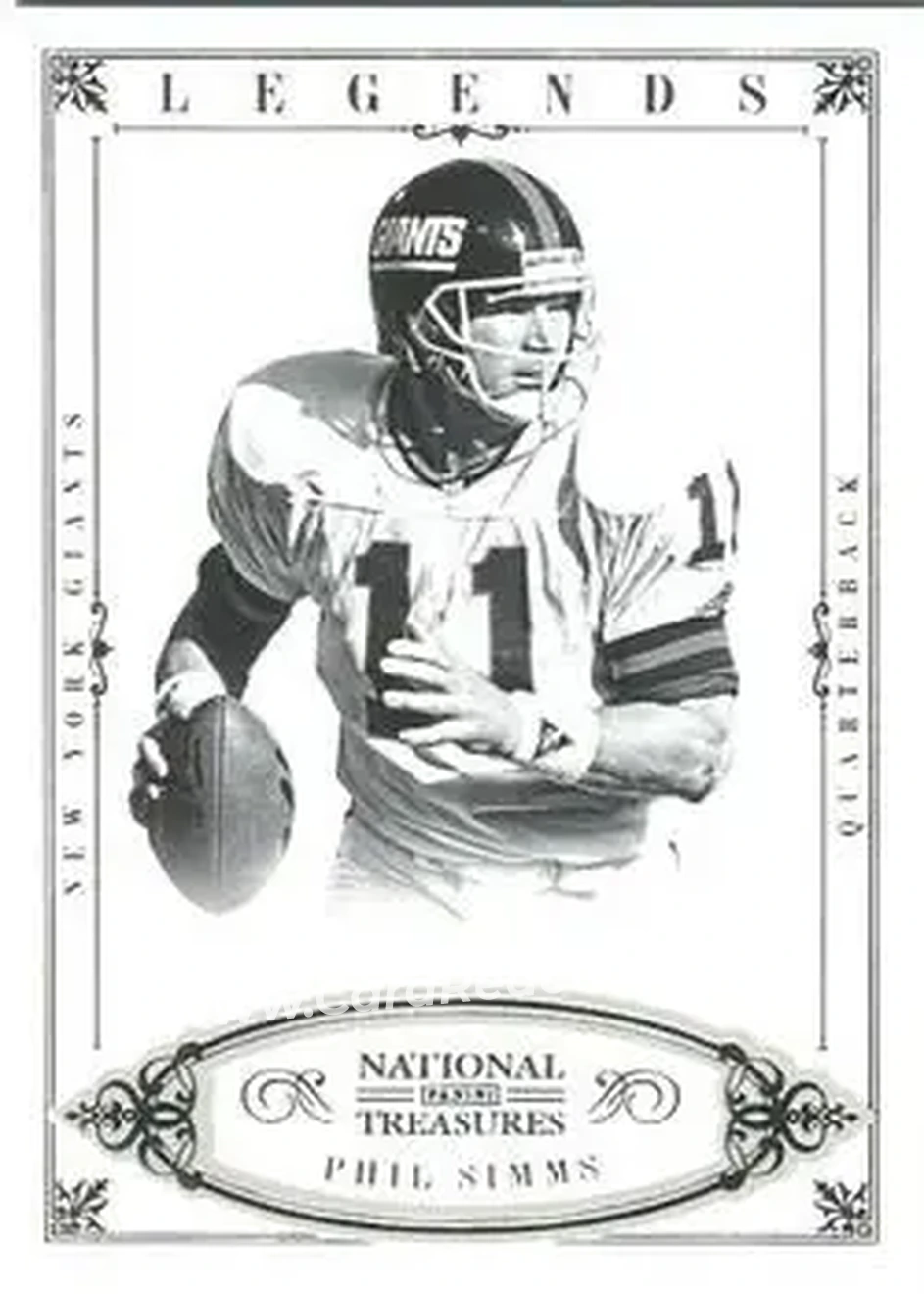 2012 Panini National Treasures #175 - Phil Simms - New York Giants - Front