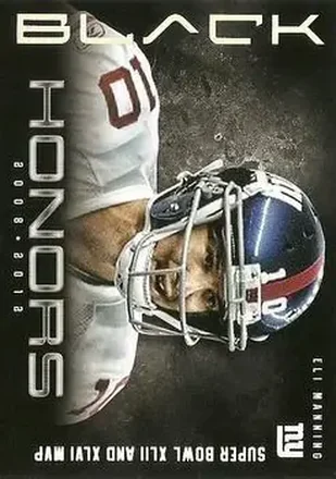 2012 Panini Black - Honors #13 - Eli Manning - New York Giants