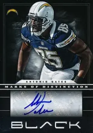 2012 Panini Black - Marks of Distinction #5 - Antonio Gates - San Diego Chargers