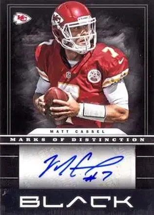 2012 Panini Black - Marks of Distinction #72 - Matt Cassel - Kansas City Chiefs