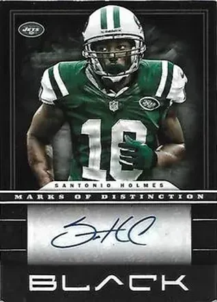 2012 Panini Black - Marks of Distinction #75 - Santonio Holmes - New York Jets