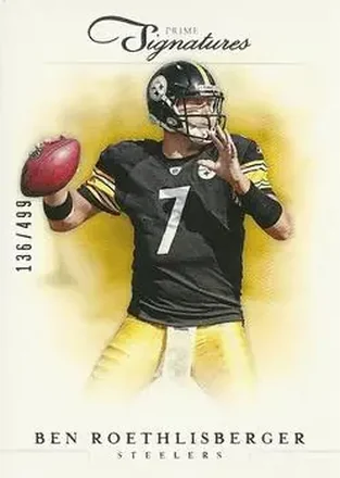 2012 Panini Prime Signatures #6 - Ben Roethlisberger - Pittsburgh Steelers