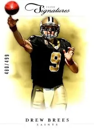 2012 Panini Prime Signatures #9 - Drew Brees - New Orleans Saints