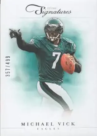 2012 Panini Prime Signatures #16 - Michael Vick - Philadelphia Eagles