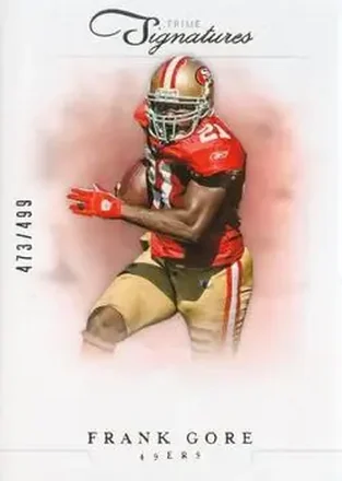 2012 Panini Prime Signatures #38 - Frank Gore - San Francisco 49ers