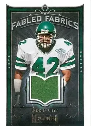 2012 Panini Playbook - Fabled Fabrics #32 - Ronnie Lott - New York Jets