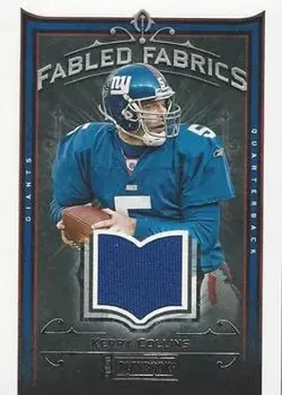 2012 Panini Playbook - Fabled Fabrics #59 - Kerry Collins - New York Giants