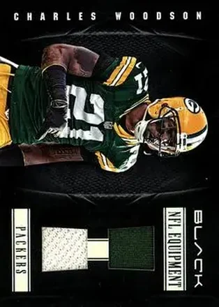 2012 Panini Black - NFL Equipment Combos #18 - Charles Woodson - Green Bay Packers