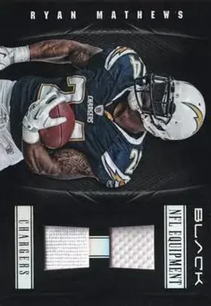 2012 Panini Black - NFL Equipment Combos #42 - Ryan Mathews - San Diego Chargers