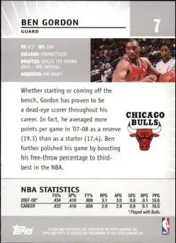 Back of Ben Gordon