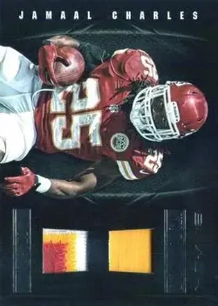 2012 Panini Black - NFL Equipment Combos Prime #46 - Jamaal Charles - Kansas City Chiefs