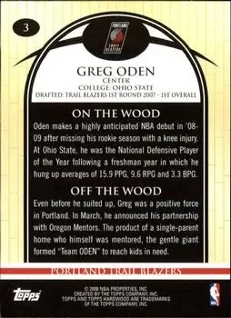 Back of Greg Oden