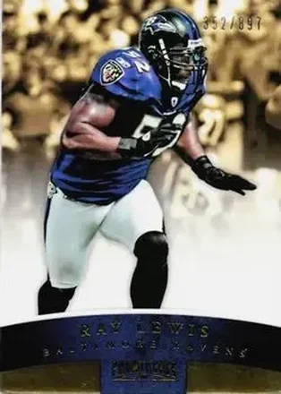 2012 Panini Prominence - Gold #9 - Ray Lewis - Baltimore Ravens