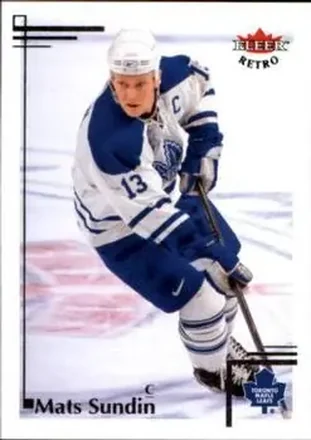 2012-13 Fleer Retro #15 - Mats Sundin - Toronto Maple Leafs