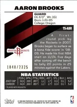Back of Aaron Brooks