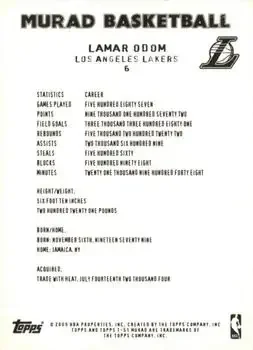 Back of Lamar Odom